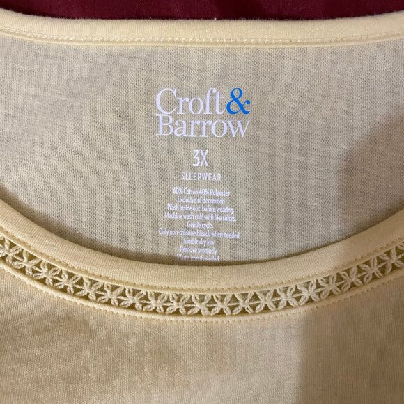 Croft & Barrow Top & Capri Pajama 3X - Picture 8 of 9